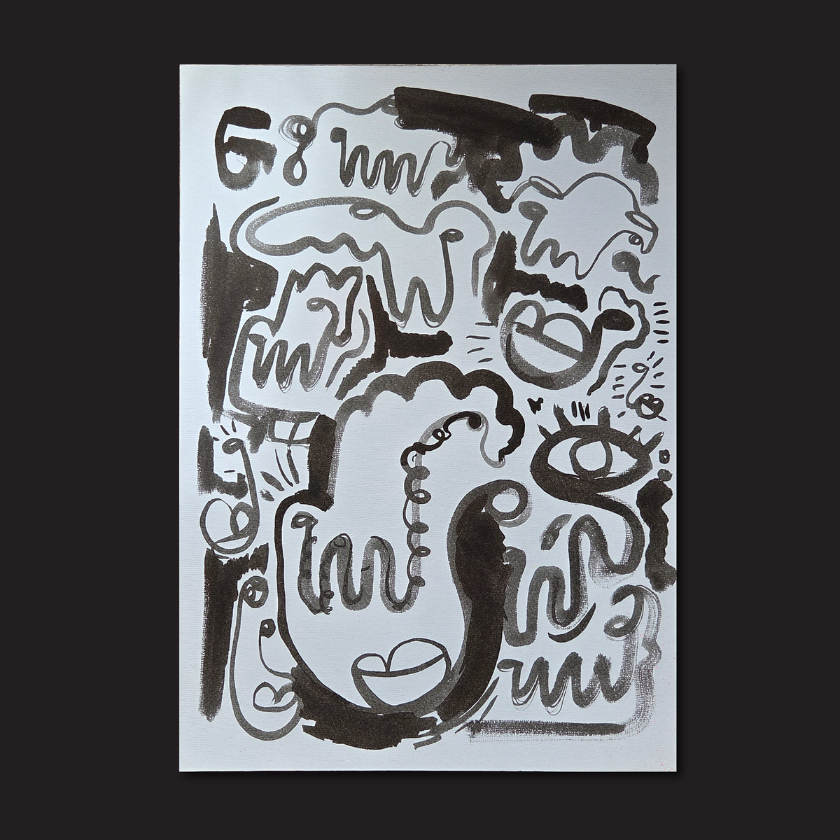 A3 Monochrome Painting