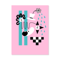 Pink Clown A3 Print